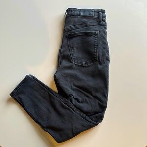 Madewell Curvy High Rise Skinny Jean; black/gray wash/ 28 petite